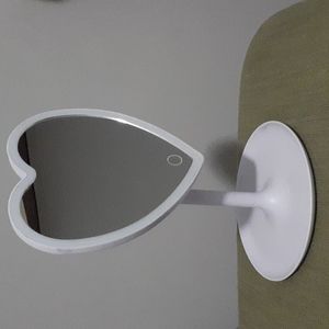 Heart Makeup Light Up Mirror Purple